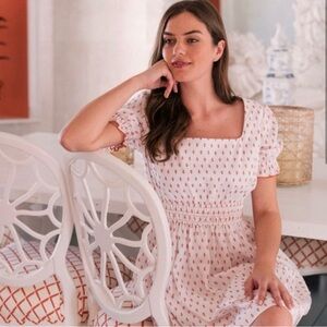 Gal Meets Glam Dorothy White and Red Patterned Mini Dress